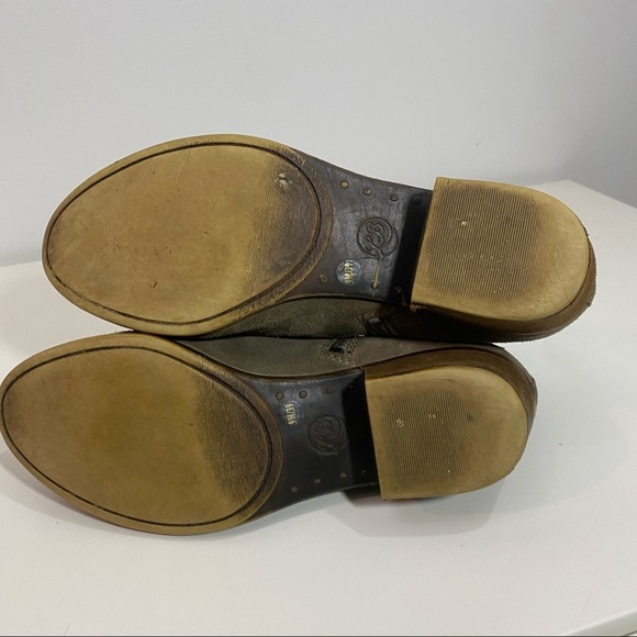 Lucky Brand Bartolino Leather Suede Stacked Heel Ankle Bootie - Picture 10 of 12